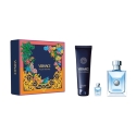 Versace-setti: Pour Homme Eau De Toilette Miehille, 100 ml + Pour Homme Suihkugeeli Hiuksille ja Kehälle Kaikille Ihotyypeille, Versace-setti: Pour Homme Eau De Toilette Miehille, 100 ml + Pour Homme Suihkugeeli Hiuksille ja Kehälle Kaikille Ihotyypeille,
