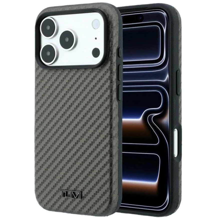 Tumi Carbon MagSafe Case for iPhone 18 Pro Max / 17 Pro Max, anthracite color