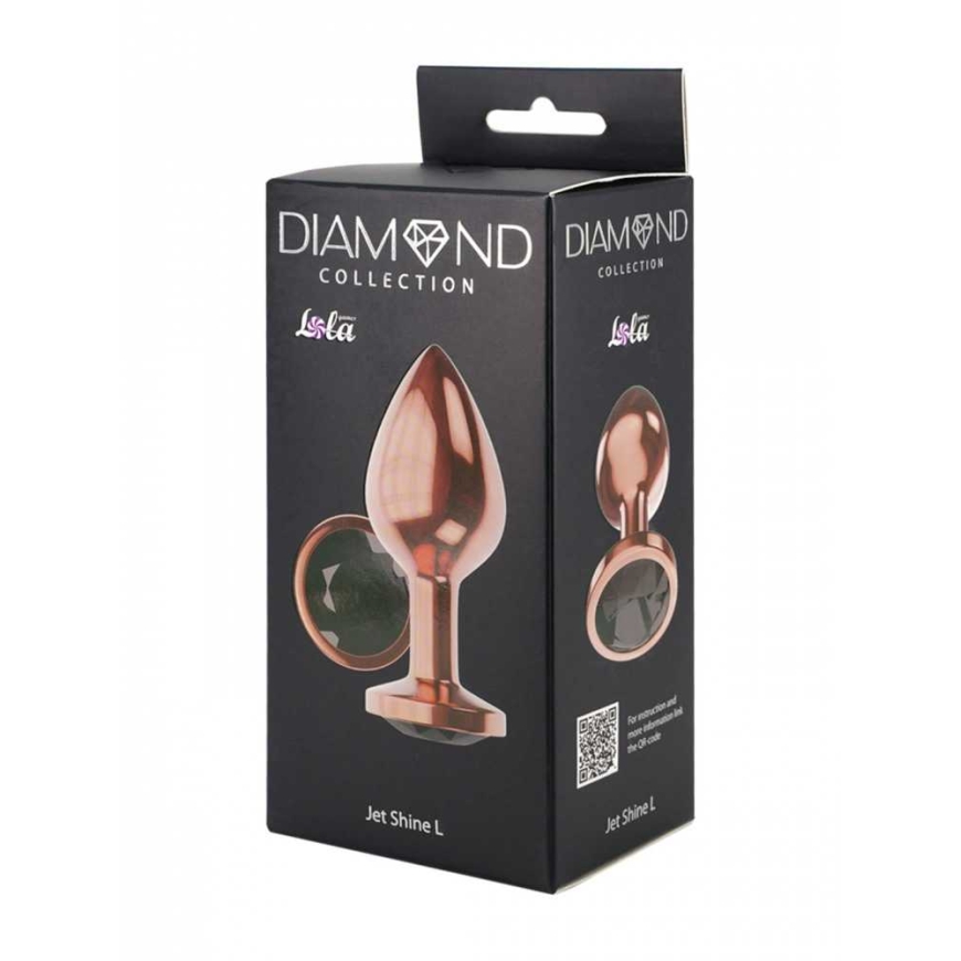Lola Games Plug-Butt Plug Diamond Jet Shine L Rožu zelts – 4