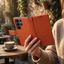 OEM vāks ar vāciņu Samsung A57 5G Mezzo Book brūnā krāsā