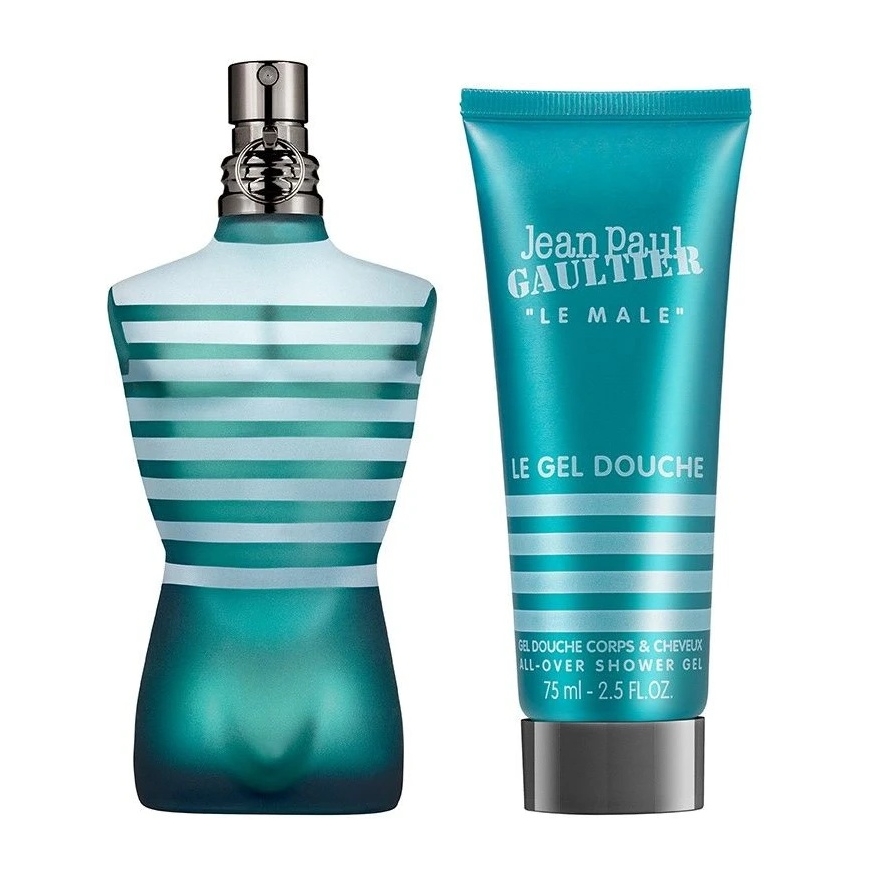 Set Jean Paul Gaultier: Le Male Eau De Toilette For Men, 75 ml + Le Male Cleansing Shower Gel For All Skin Types, 75 ml