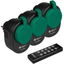 Kaugjuhtimise pistik - DPM DT44 3-pakk, 16A, IP44, AC 220V, väli/siseruumides kasutamiseks, must