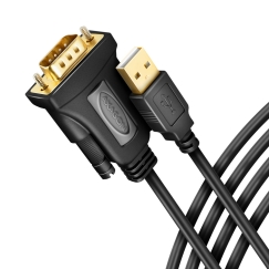 Axagon ADS-1PQN USB-A 2.0 - serial RS-232 DB9-M FTDI adapter cable 1.5m - Adapter - Digital/Daten serial cable