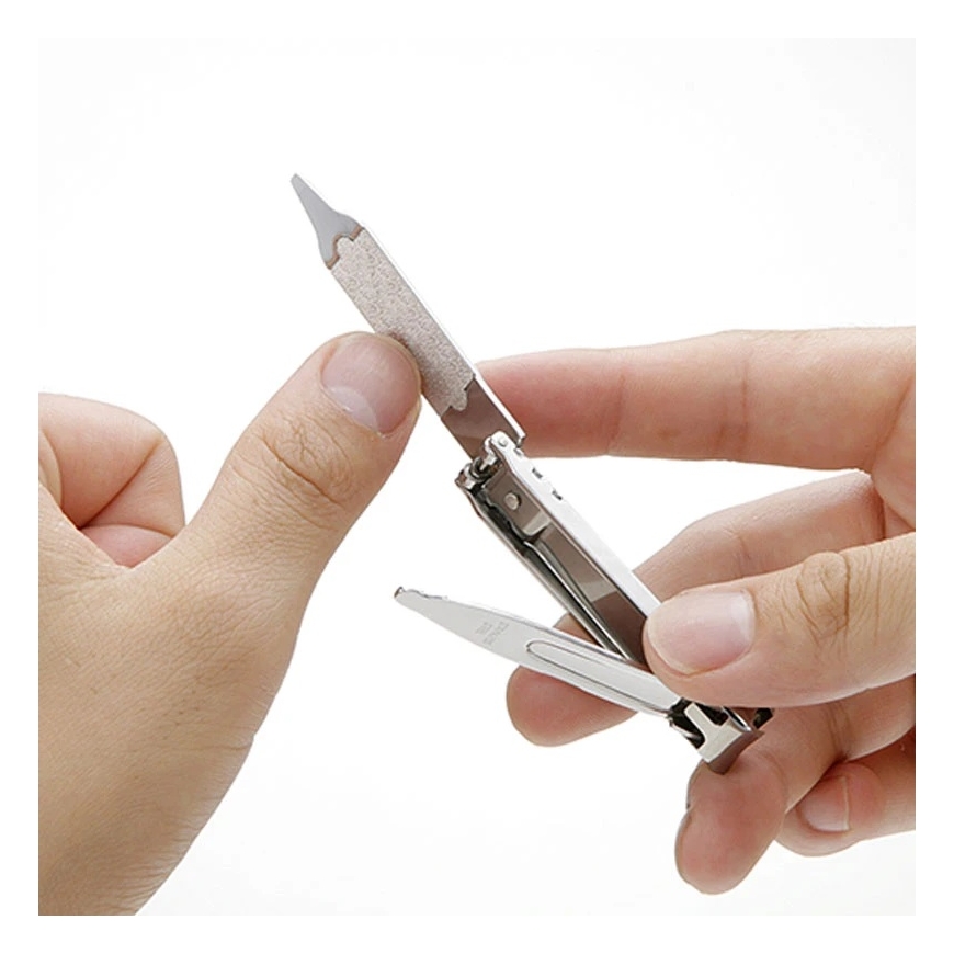 Korea Compact Foldable Stainless Steel Nail Clipper with File "Green Bell", GT-107 – 5
