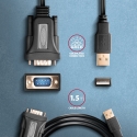 Axagon ADS-1PQN USB-A 2.0 - serial RS-232 DB9-M FTDI adapter cable 1.5m - Adapter - Digital/Daten se Axagon ADS-1PQN USB-A 2.0 - serial RS-232 DB9-M FTDI adapter cable 1.5m - Adapter - Digital/Daten se