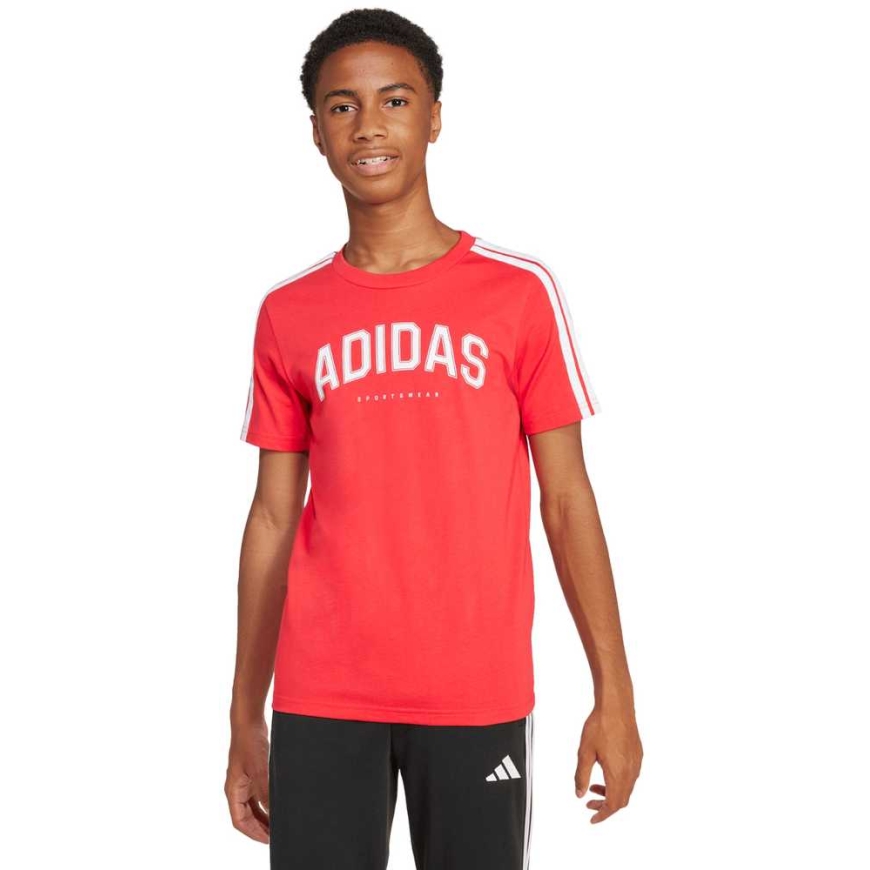 Kids' T-shirt adidas Codes Collegiate Graphic red JI6673 (164cm) – 4