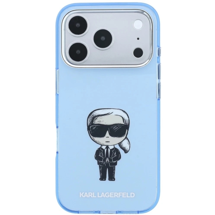 Чехол Karl Lagerfeld IML Ikonik Sketch Print MagSafe для iPhone 18 Pro Max / 17 Pro Max, светло-голубой – 4