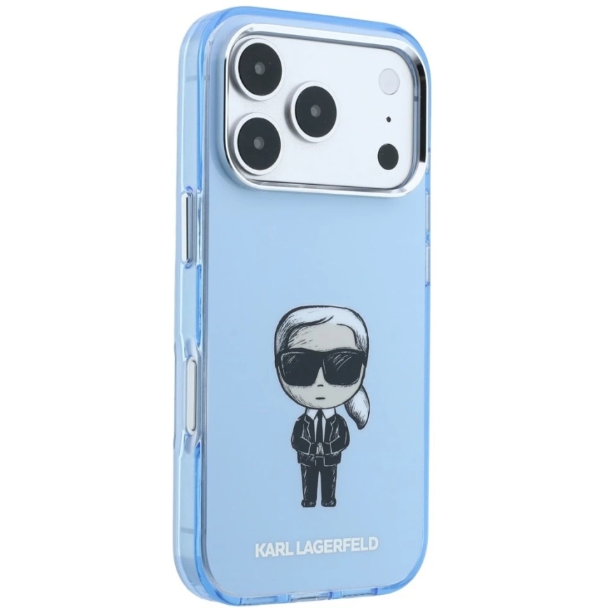 Karl Lagerfeld IML Ikonik Sketch Print MagSafe Case for iPhone 18 Pro Max / 17 Pro Max, Light Blue – 5