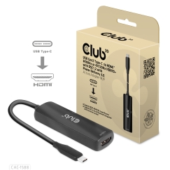 CLUB3D CAC-1588 video kabeļu aksesuārs 0,17 m USB Veids-C HDMI Melns