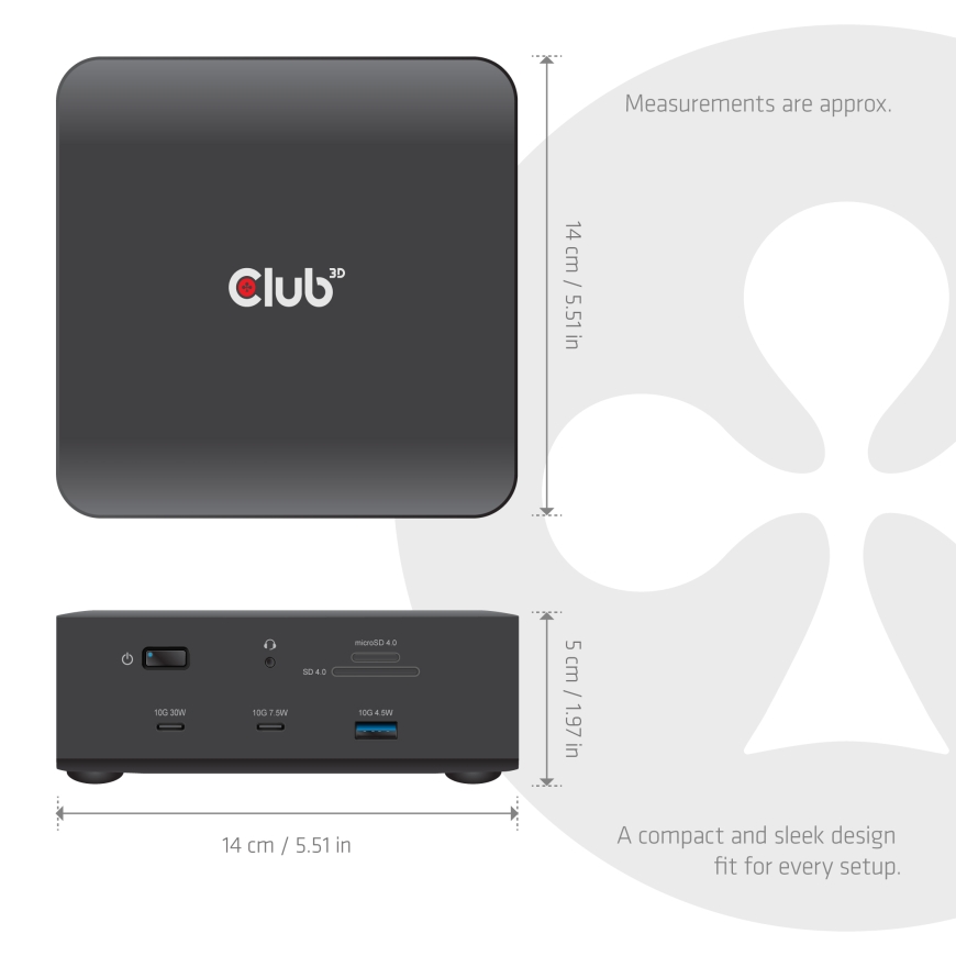 CLUB3D CSV-2562 sülearvuti dokk ja pordireplikaator Juhtmega ühendatud Thunderbolt 5 Must – 5
