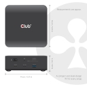 CLUB3D CSV-2562 kannettavien tietokoneiden telakka ja porttitoistin Langallinen Thunderbolt 5 Musta