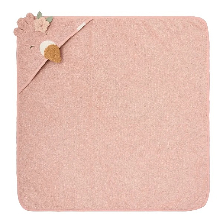 Плед с капюшоном Little Dutch Flamingo 'Blooming Safari' 100x100 см – 2