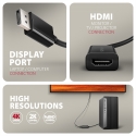 Axagon RVD-HI20N videokaapeli-adapteri 0,15 m DisplayPort HDMI Musta Axagon RVD-HI20N videokaapeli-adapteri 0,15 m DisplayPort HDMI Musta