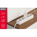 Rebel 2m Saksamaa tüüpi pikendusjuhe 5 pesaga lülitita (3x1.5mm), valge Rebel 2m Saksamaa tüüpi pikendusjuhe 5 pesaga lülitita (3x1.5mm), valge