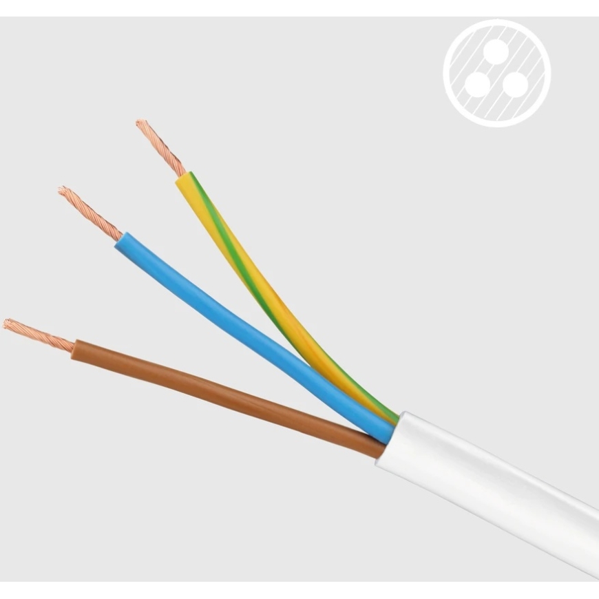 Rebel 2m Saksamaa tüüpi pikendusjuhe 5 pesaga lülitita (3x1.5mm), valge – 5