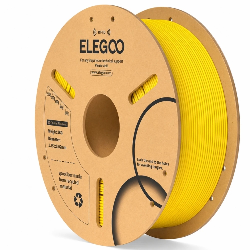 Elegoo PLA filament 1.75mm 1kg - RFID - Kollane
