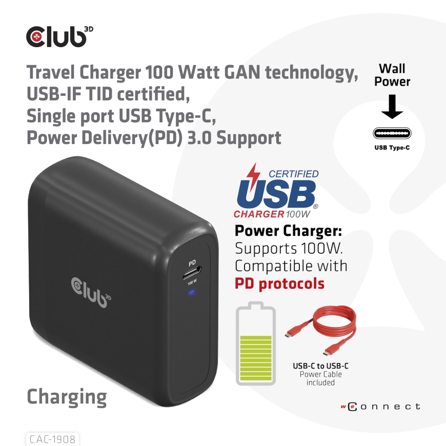 CLUB3D CAC-1908 mobile device charger – 4