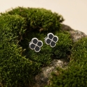Brilio Silver Dice with Black Clovers EA1285WBC Brilio Silver Dice with Black Clovers EA1285WBC