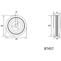 VOREL LAAGERVIHK Must KUMM 250mm 87457 VOREL LAAGERVIHK Must KUMM 250mm 87457