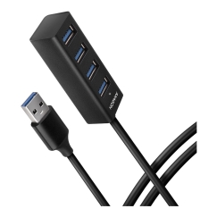 Axagon HUE-M1AL keskitin USB 3.2 Gen 1 (3.1 Gen 1) Type-A 5000 Mbit/s Musta