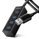Axagon HUE-M1AL keskitin USB 3.2 Gen 1 (3.1 Gen 1) Type-A 5000 Mbit/s Musta Axagon HUE-M1AL keskitin USB 3.2 Gen 1 (3.1 Gen 1) Type-A 5000 Mbit/s Musta
