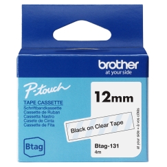 Brother BTAG-131 markeerimisteip Must läbipaistval taustal