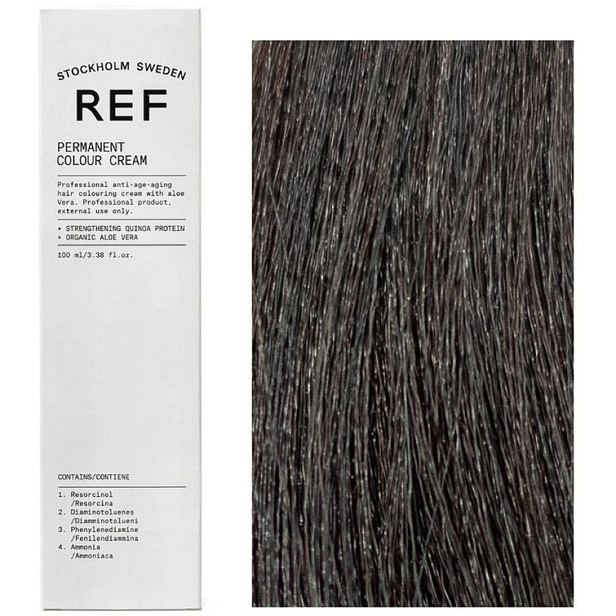 Ref Stockholm REF Permanent Hair Dye with Vegan Formula 4.1 Grey Brown, 100 ml