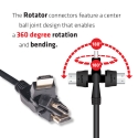 CLUB3D HDMI 2.0 4K60Hz UHD 360 Degree Rotary cable 2m/6.74ft CLUB3D HDMI 2.0 4K60Hz UHD 360 Degree Rotary cable 2m/6.74ft