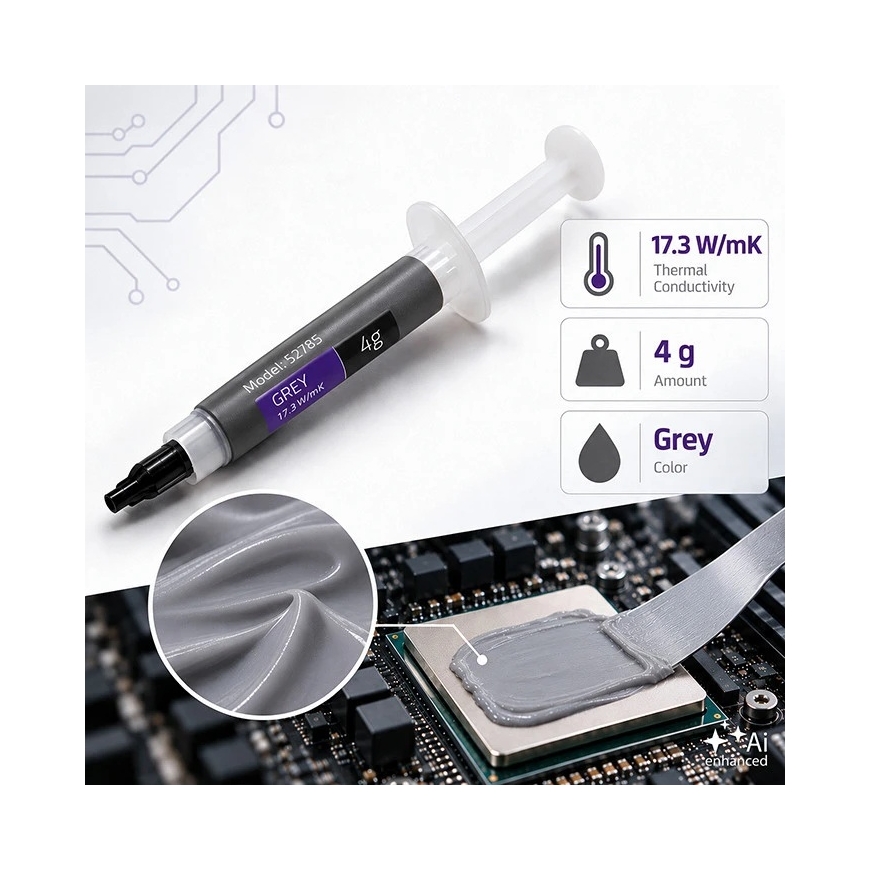 Qoltec Professionaalne termopasta 17.3 W/m-K | 4g | Hall – 3