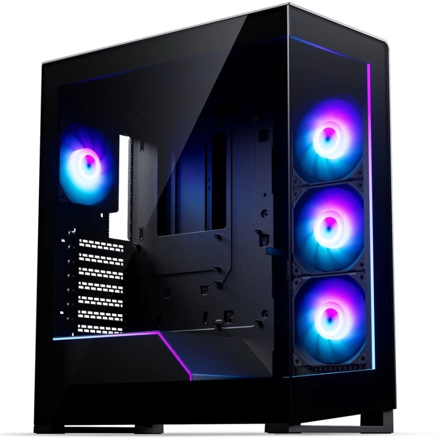 Phanteks NV5X PC korpuss, Mid-Tower, E-ATX, rūdīts stikls, ARGB - melns