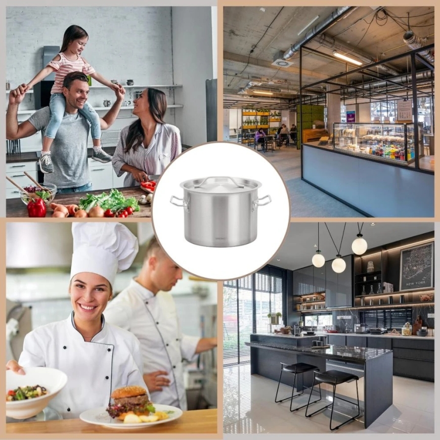 King Hoff Gastronorm Pot, stainless steel, diameter 38cm, 27l, kinghoff, kh-2025 – 4