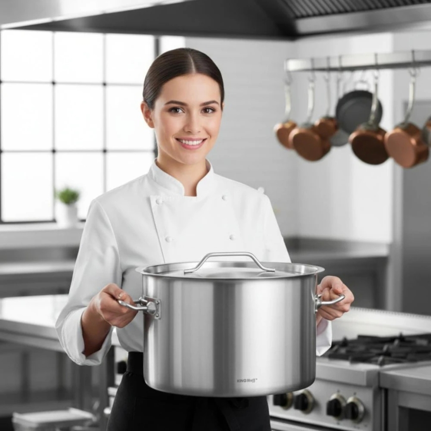 King Hoff Gastronorm Pot, stainless steel, diameter 38cm, 27l, kinghoff, kh-2025 – 5