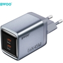 Mathorn BWOO BO-CDA239 wall charger 2xUSB-C 3A PD 45W gray with PPS Mathorn BWOO BO-CDA239 wall charger 2xUSB-C 3A PD 45W gray with PPS