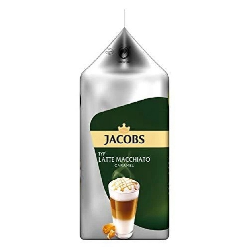 Kavos kapsulės Tassimo Latte Macchiato Caramel (suderinamos su Bosch Tassimo kapsuliniais kavos aparatais), 8+8 vnt. – 4