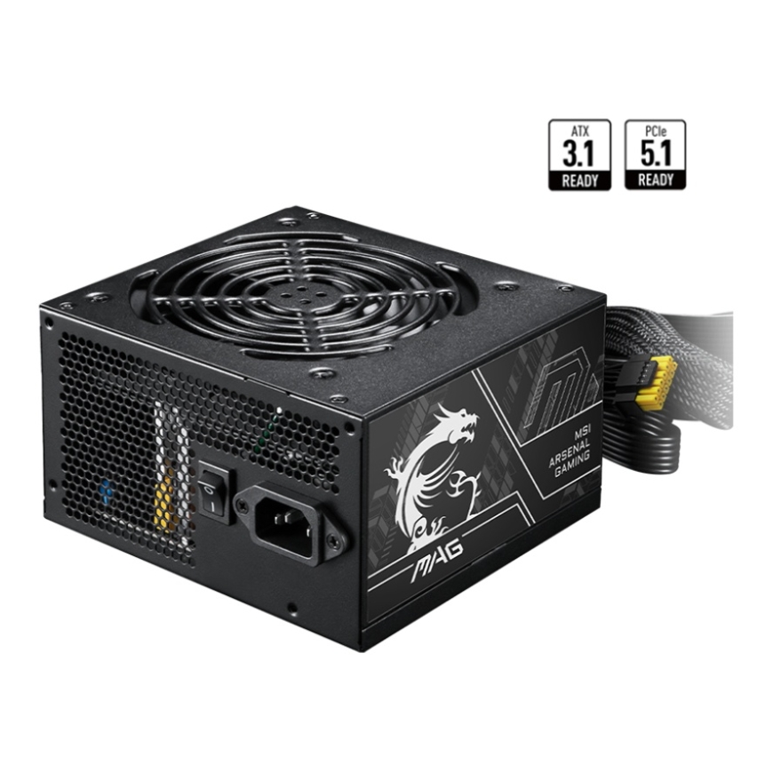 MSI MAG A750BN PCIE5 II barošanas avotu vienība 750 W 24-pin ATX ATX Melns
