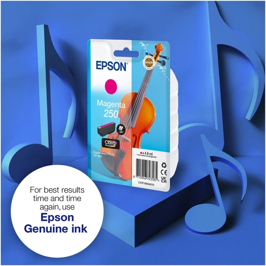 Epson 250 Ink - 4.8 ml - Purple - original - blister pack - ink cartridge - fur P/N: C11CL95402 – 4