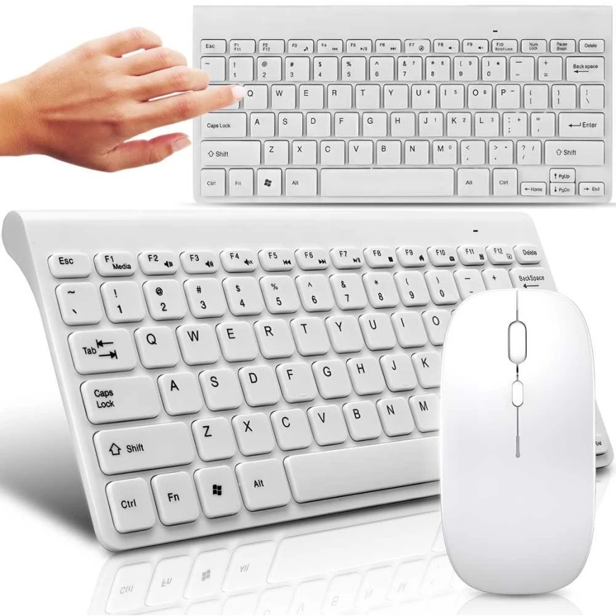 Klawiatura Klaviatūra Belaidis klaviatūros ir pelės rinkinys su USB mini plonumu e799 – 3