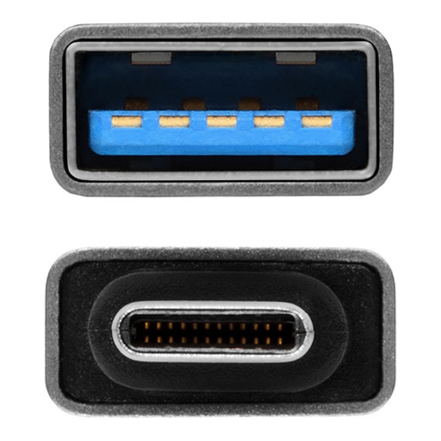 Axagon RUCM-AFA kabeļu spraudņu pāreja USB type C USB type A Metālisks – 4