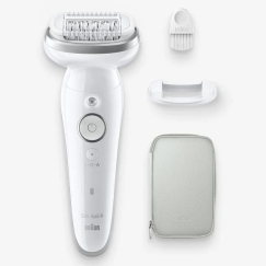 Braun Silk-épil 9 BR2-225328 epiliatorius 40 pincetai Pilka, Balta