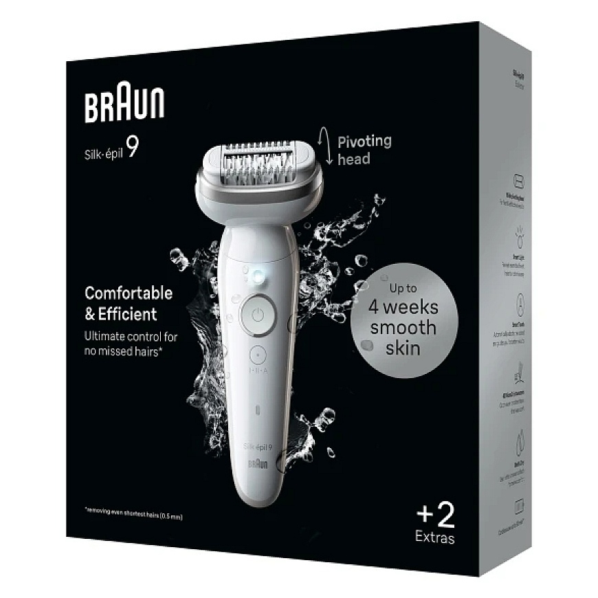 Braun Silk-épil 9 BR2-225328 эпилятор 40 пинцеты Серый, Белый – 2