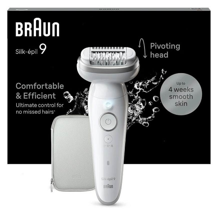 Braun Silk-épil 9 BR2-225328 эпилятор 40 пинцеты Серый, Белый – 3