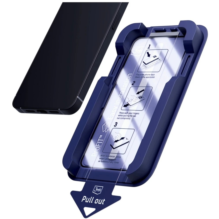 3MK HardGlass Max tempered glass with applicator, designed for Samsung Galaxy S24/S25 – 5