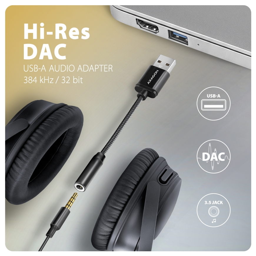 Axagon ADA-HA audio karte 2.0 kanāli USB – 2