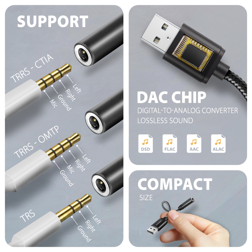 Axagon ADA-HA helikaart 2.0 kanalid USB – 4