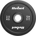 Olympic Rubber Bumper Weights Set 2x2.5kg, hole diameter 51 mm, REBEL ACTIVE Olympic Rubber Bumper Weights Set 2x2.5kg, hole diameter 51 mm, REBEL ACTIVE