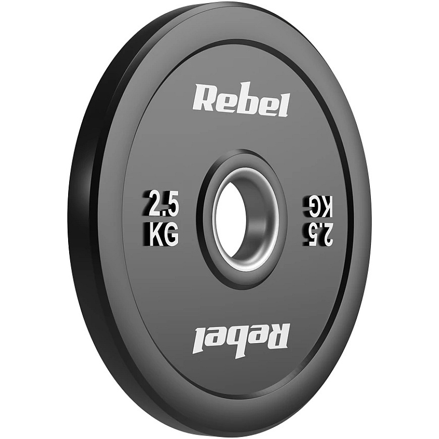 Olympic Rubber Bumper Weights Set 2x2.5kg, hole diameter 51 mm, REBEL ACTIVE – 4
