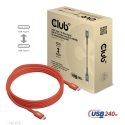 CLUB3D CAC-1515 USB kabelis USB 2.0 4 m USB C 240 W Oranžinė CLUB3D CAC-1515 USB kabelis USB 2.0 4 m USB C 240 W Oranžinė