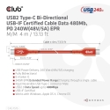 CLUB3D CAC-1515 USB кабель USB 2.0 4 m USB C 240 W Оранжевый CLUB3D CAC-1515 USB кабель USB 2.0 4 m USB C 240 W Оранжевый