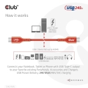 CLUB3D CAC-1515 USB kabelis USB 2.0 4 m USB C 240 W Oranžinė CLUB3D CAC-1515 USB kabelis USB 2.0 4 m USB C 240 W Oranžinė