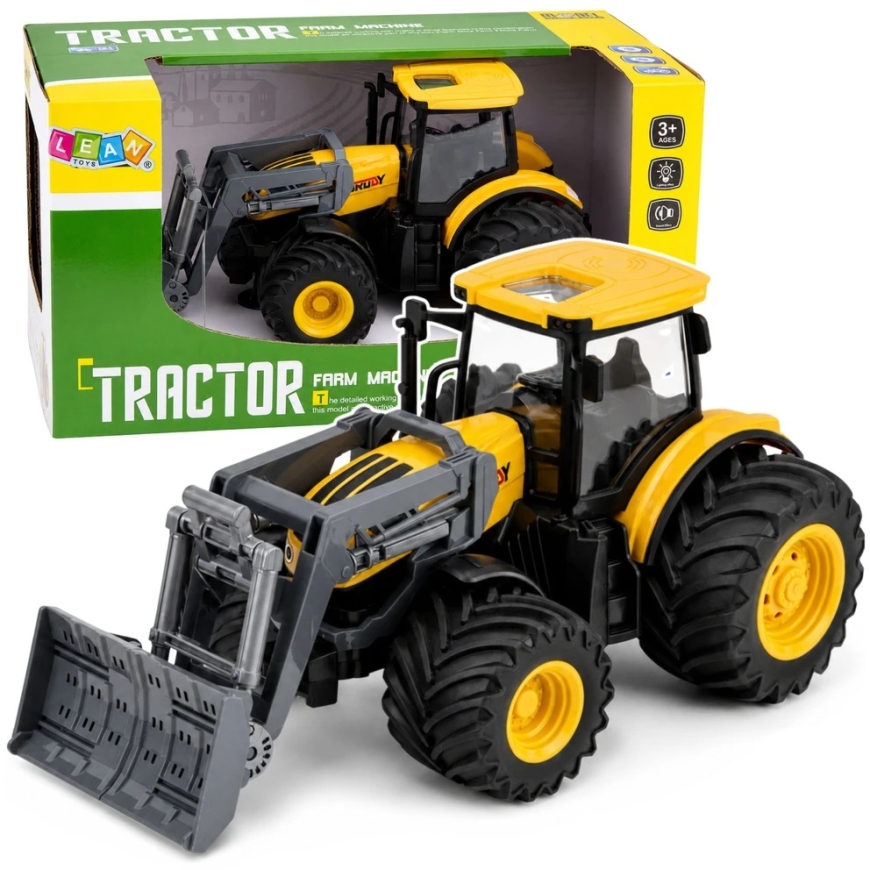 Lauksaimniecības traktors 1:24 dzeltena un melna – 3